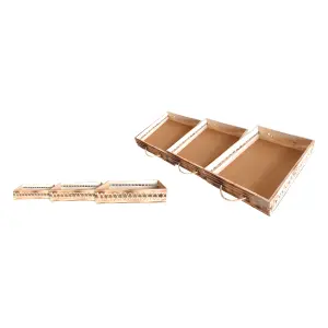 Bandeja de Madeira Sisal Ref. M12, M13, M14 - Elis Artesanatos