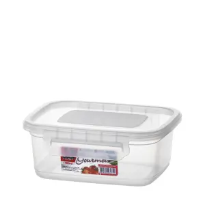 Caixa Retangular Com Trava Transparente 1400ml Ref. 3075 Ercaplast Resistente E Prática