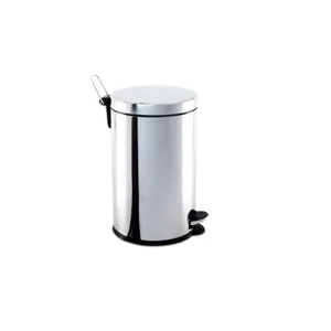 Lixeira Inox com Pedal e balde 12 litros Ø 25 x 41 cm Lixeira Inox com Ped BRINOX