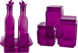 Euro Home - Conjunto Galheteiro 7 Peças com Suporte