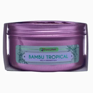 Vela Aromática Perfumada Bambu Tropical 95G Latinha