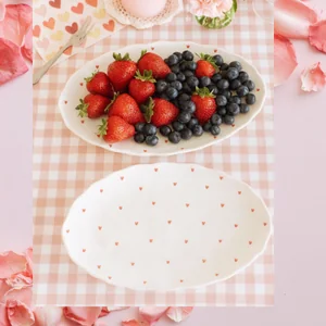 Travessa oval coraçao 