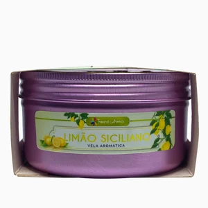 Vela Aromática Perfumada Limão Siciliano 95G Latinha