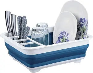  Euro Home - Escorredor de Pratos Retrátil Azul - RET3543-AZ