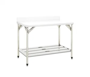 Mesa Fritomaq com Polietileno e Prateleira – Durável e Ideal para Cozinha ou Trabalho