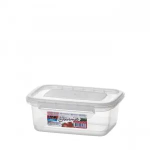 Caixa Retangular Com Trava Transparente 750ml Ref. 3038 Ercaplast Resistente E Funcional