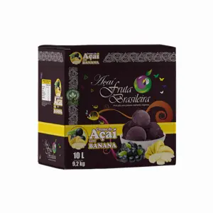 Caixa 10 litros – 9,2 kg Açaí Banana C/4 un Fruta Brasileira
