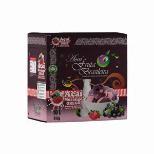 Caixa 10 litros – 9 kg Açaí com Iogurte de Morango Fruta Brasileira