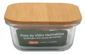 Pote de Vidro Quadrado 380 ML CV-240