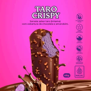 Sorvete Taro Crispy Aice Brasil – Delicioso e Crocante, Sabor Único!
