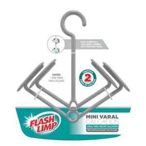 Mini Varal para Calçados 2 Pares Cinza Flash Limp PREÇO SOB CONSULTA