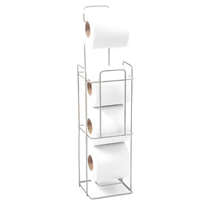 Suporte Para Papel Higiênico de Chão Níquel Linha Banho Azzo