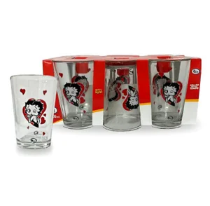 COPO DE VIDRO BETTY BOOP 200ml KIT/6 SEU LAR