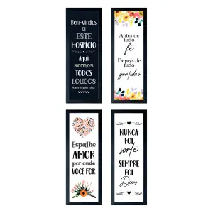 Quadros Estampas Frases Laqueadas 2cm Medidas 20x60cm Ref. 344