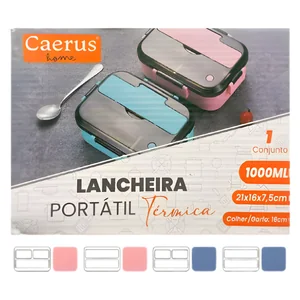 Lancheira Térmica 1000 Ml Akash Imports CRS-2386 Conserva Alimentos E Bebidas