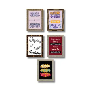 Quadros Frases FM 2cm Medida 30x40cm Ref. 771