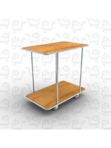 Carrinho dupla plataforma de madeira 200 KG Modelo: L434