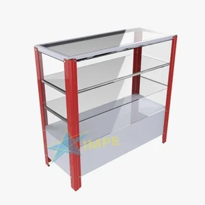 Balcão Vitrine Flex - 100cm - Tampo em Vidro