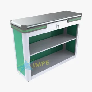 Balcão Fiscal Luxo - 130cm - Tampo em Aço
