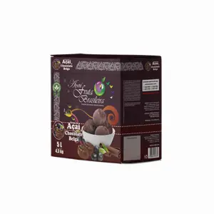 Caixa 5 litros – 4,3 kg Açaí com Chocolate Belga Fruta Brasileira