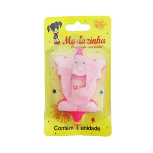 Mariazinha Vela Sorriso Nº 0 Rosa C/10 – Vela Decorativa para Festas e Aniversários