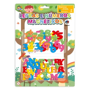 Letras e Números  Magnéticos TK-AB4436 Toy King - Divertido para todos os kid 