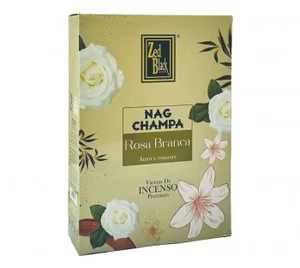 Incenso Rosa Branca Nag Champa Zed Black Ref. ZBNC30