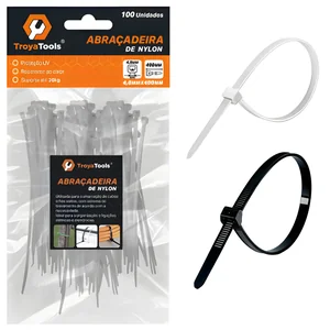 Abraçadeira de Nylon Akash Imports TRY-0077 – Fixa Cabos e Fios com Resistência e Durabilidade