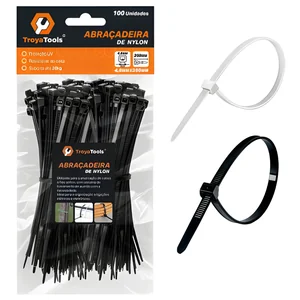 Abraçadeira de Nylon Akash Imports TRY-0087 – Fixa Cabos e Fios com Resistência e Durabilidade