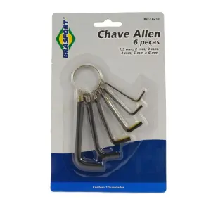 Chave Allen c/6 unids Ref. 254 Prolar