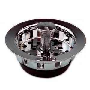 Cestinha Para Ralo de Pia de Cozinha Válvula Americana Cromada 