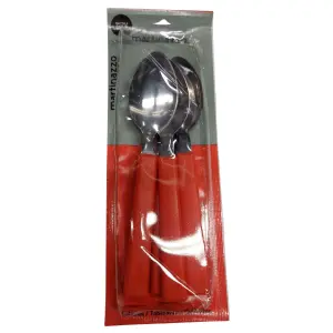 Jogo de Colheres de Mesa 6 Peças Cabo Vermelho MARTINAZZO Ref. 65620/8 – Resistente e Prático para o Dia a Dia