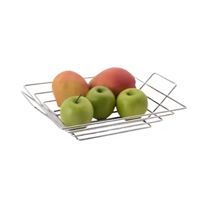 Fruteira Quadrada Cromado Linha Cozinha Azzu