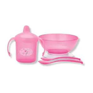 Kit Refeição com Caneca 200ml e Prato com Ventosa