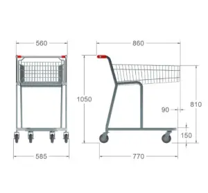 Carrinho de Supermercado 70 litros