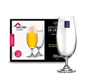 TAÇA CERVEJA CRISTAL 390ML KIT C/6 SEU LAR