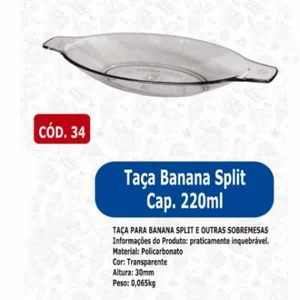 TAÇA BANANA SPLIT CAPACIDADE 200ML COD 34 COSTA FRIO 