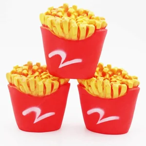 Brinquedo de Borracha Formato Batata Frita ZN 0080 – Diversão e Resistência para Pets
