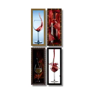 Quadros Estampas Vinhos FM 2cm Medidas 20x60cm Ref. 755