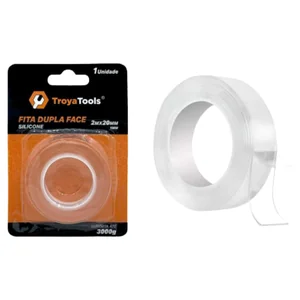 Fita Dupla Face  2Mx20mm Akash Imports TRY-0103 – Alta Resistência e Durabilidade