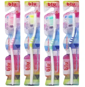 Escova Dental C/12 BLU Ref 6687 Kit Com 12 Unidades Para Higiene Bucal Diária Completa E Eficiente