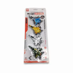 Kit Avião Caça 4 Peças PRECIZA Ref 1176 Brinquedo Infantil Divertido E Resistente Para Crianças