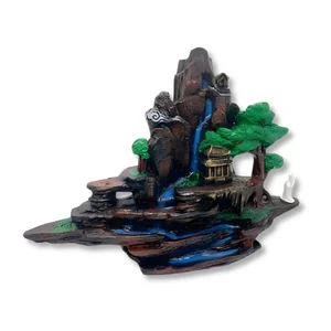 Incensário Cascata Resina Monte Vulcão Ref. 0839 Zed Black