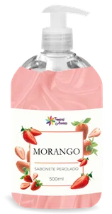 Sabonete Perolado C/ Valvula 500 ml (Colorido) - Morango