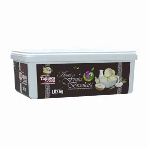 Pote 1,02 kg Creme de Tapioca com Coco e Leite Condensado C/4 un Fruta Brasileira