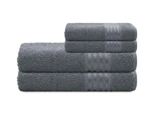 Toalha Decor P/Banho 62x120 Chumbo CAMESA Ref F8044 Macia E Absorvente