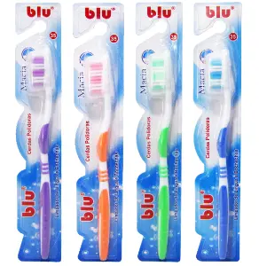 Escova Dental C/12 BLU Ref. BL-6688 Kit Com 12 Unidades Para Higiene Bucal Diária