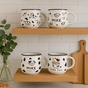 Xicara de ceramica 9,5X12,5CM ESTAMPAS SORTIDA