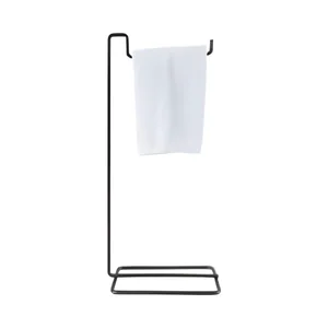 Porta Toalha de Bancada Preto Linha Banheiro Azzo