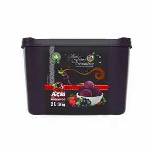 Pote 2 litros – 1,8 kg Açaí Morango C/4 un Fruta Brasileira